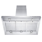ZLINE 42 in. Island Range Hood 400 CFM Stainless Steel LED Lighting (GL2i-42)