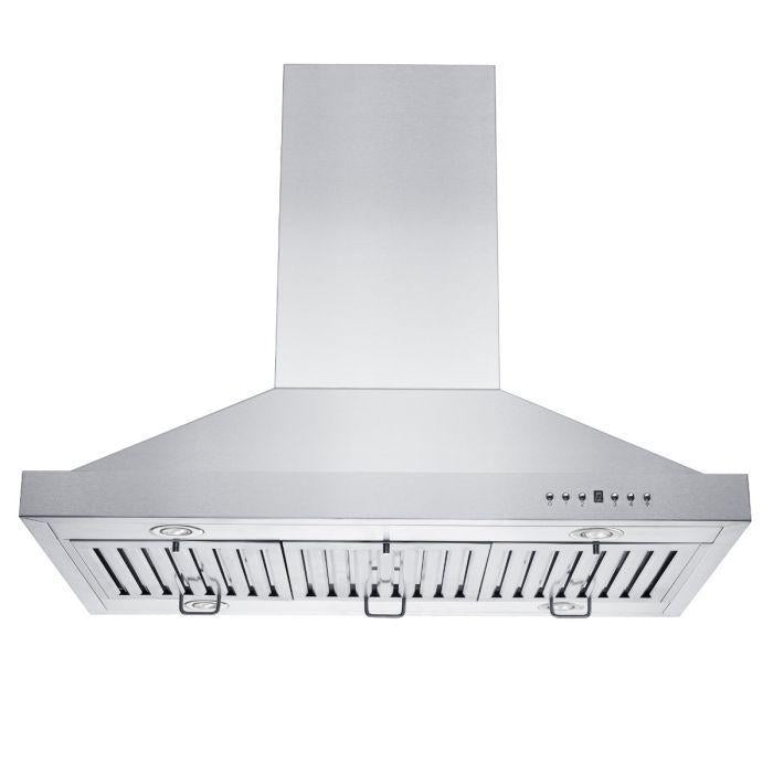 ZLINE 36 Inch Island Range Hood Remote Dual Blower Stainless Steel 700 CFM (GL2i-RD-36)