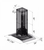 ZLINE 36" Island Range Hood Stainless Steel 4-Speed 400 CFM (GL5i-36)