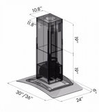 ZLINE 30 in. Island Range Hood Stainless Steel 400 CFM LED Lighting 4-Speed Fan (GL9i-30)
