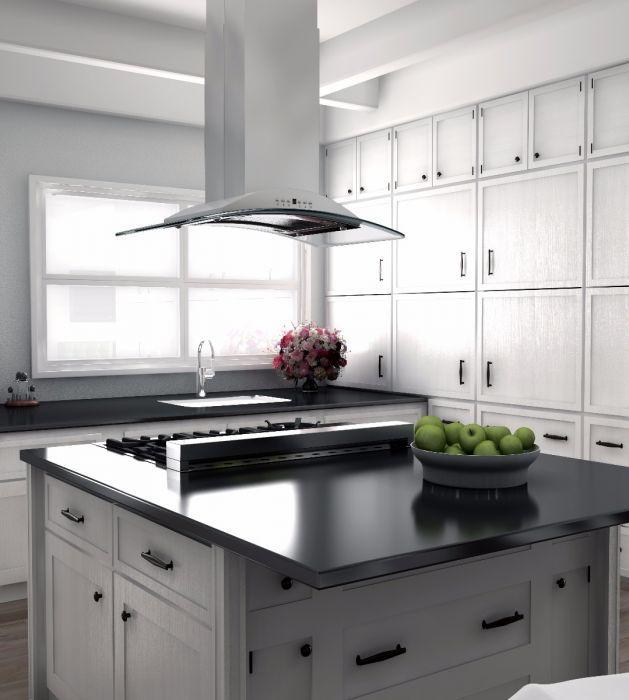 ZLINE 36-Inch Island Range Hood Stainless Steel 4-Speed 400 CFM (GL9i-36)