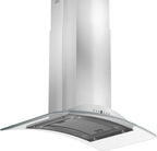 ZLINE 30 in. Island Range Hood Stainless Steel 400 CFM LED Lighting 4-Speed Fan (GL9i-30)