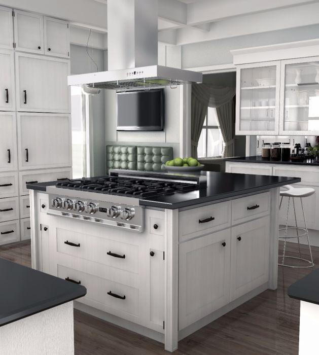 ZLINE 30 in Stainless Steel Island Range Hood 4-Speed 400 CFM Convertible Venting (KE2i-30)