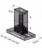ZLINE 48 in. Island Mount Range Hood – Stainless Steel, Outdoor Use, Ducted Ventilation (KECOMi-304-48)
