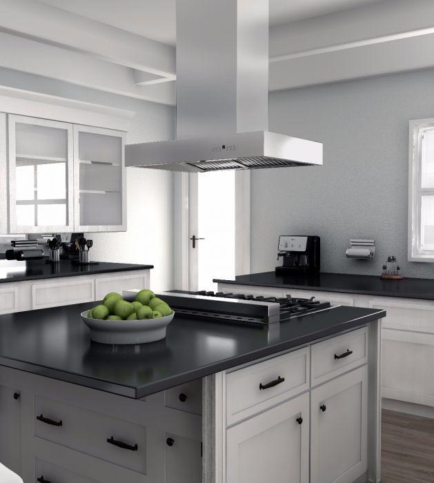 ZLINE 36 in Island Mount Range Hood 700 CFM Remote Blower Stainless Steel (KECOMi-RD-36)