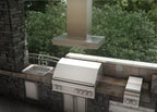 ZLINE 42 Inch Island Mount Range Hood Stainless Steel Ducted Outdoor Use 304 Grade (KECOMi-304-42)