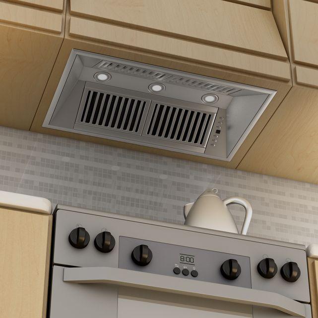ZLINE 46 in. Range Hood Insert Remote Dual Blower Stainless Steel High Performance Ventilation (721-RD-46)