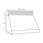 ZLINE 36 in Under Cabinet Range Hood Stainless Steel Recirculating 600 CFM (RK523-36)