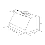 ZLINE 36 Inch Under Cabinet Range Hood Stainless Steel Heat Lamp Ventilation (523-36)