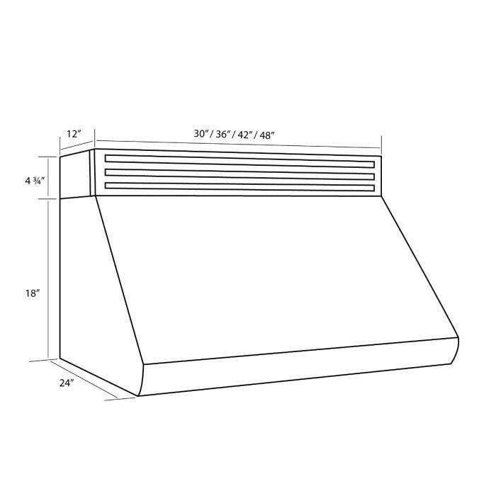 ZLINE 36-Inch Under Cabinet Range Hood 600 CFM Recirculating Stainless Steel (RK527-36)