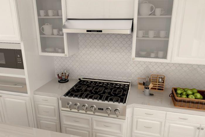 ZLINE 42-Inch Under Cabinet Range Hood 600 CFM Stainless Steel 4-Speed Fan LED Lighting (619-42)