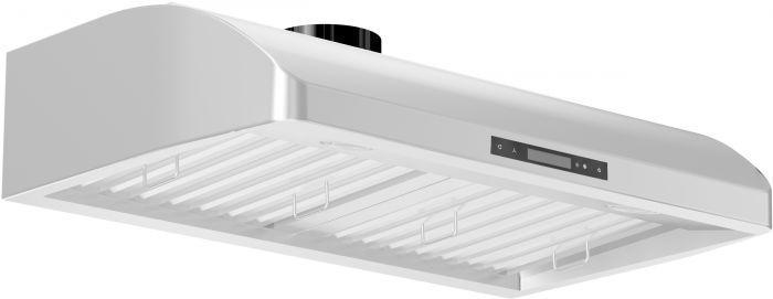 ZLINE 36 in. Under Cabinet Range Hood 400 CFM Stainless Steel LED Lighting Dishwasher-Safe Filters (621-36)