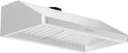 ZLINE 30 Inch Under Cabinet Range Hood Stainless Steel 400 CFM LED Lighting Baffle Filters (623-30)