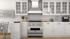 ZLINE 30 Inch Wall Mount Range Hood Convertible Vent Stainless Steel with Crown Molding (587CRN-30)