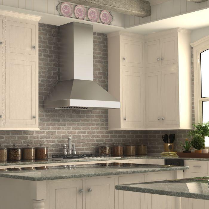 ZLINE 30 in Wall Mount Range Hood Stainless Steel Remote Dual Blower Ventilation 597-RD-30