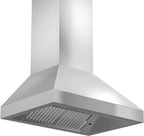 ZLINE 48 in. Wall Mount Range Hood with Remote Dual Blower Stainless Steel 597-RD-48