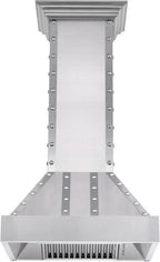 ZLINE 48" Wall Mount Range Hood – Ducted Designer Series, Satin Stainless Steel, 700 CFM (655-4SSSS-48)