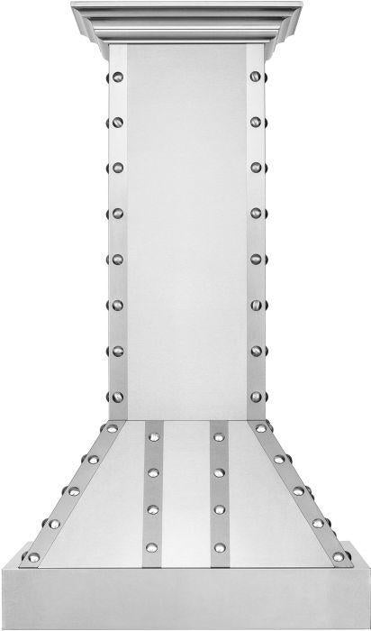 ZLINE 48" Wall Mount Range Hood – Ducted Designer Series, Satin Stainless Steel, 700 CFM (655-4SSSS-48)