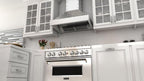 ZLINE 48" Wall Mount Range Hood – Ducted Designer Series, Satin Stainless Steel, 700 CFM (655-4SSSS-48)