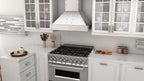 ZLINE 48" Wall Mount Range Hood – Ducted Designer Series, Satin Stainless Steel, 700 CFM (655-4SSSS-48)