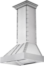ZLINE 48" Wall Mount Range Hood – Ducted Designer Series, Satin Stainless Steel, 700 CFM (655-4SSSS-48)