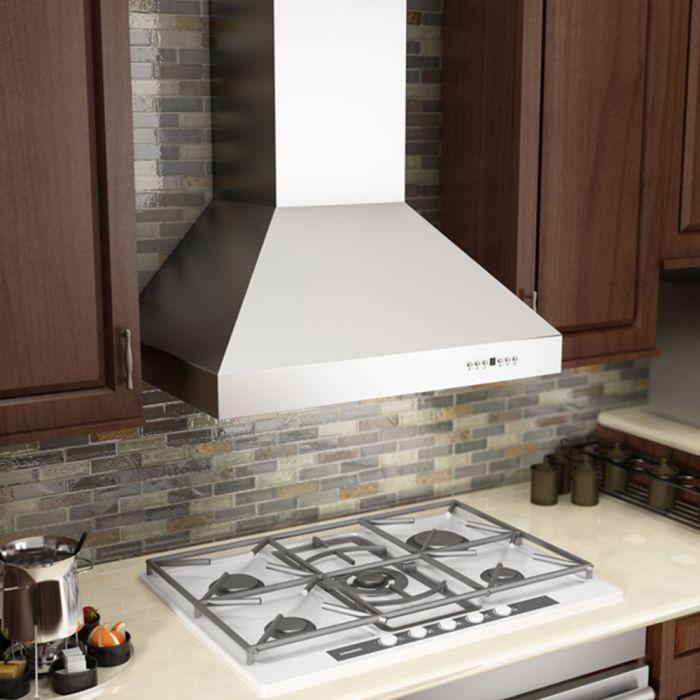 ZLINE 30 in Wall Mount Range Hood Stainless Steel Convertible Vent 667-30