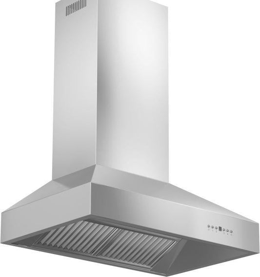 ZLINE 48" Wall Mount Range Hood – Stainless Steel, Remote Dual Blower, High Performance Ventilation (697-RD-48)