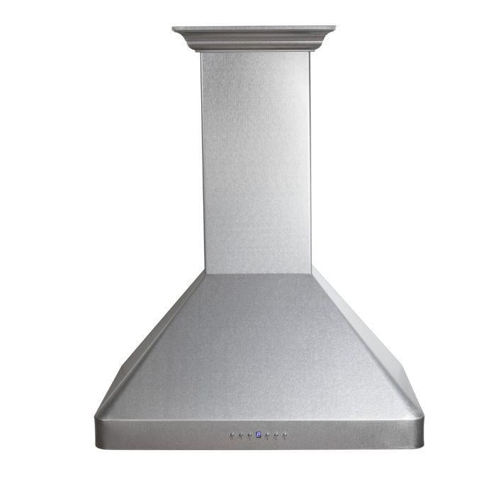 ZLINE 30 in Wall Mount Range Hood Ducted Satin Stainless Steel 400 CFM LED Lighting (8KF2S-30)