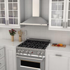 ZLINE 42 in. Wall Mount Range Hood Convertible Stainless Steel with Charcoal Filters (KB-CF-42)