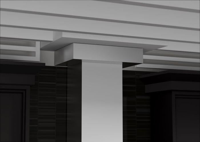 ZLINE 42" Wall Mount Range Hood Stainless Steel Convertible Vent with Crown Molding (KECRN-42)