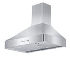 ZLINE 36 Inch Wall Mount Range Hood Stainless Steel Indoor 400 CFM LED Lighting Baffle Filters (KF2-36)