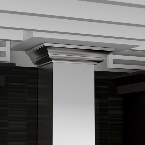 ZLINE 42 in Wall Mount Range Hood Convertible Vent Stainless Steel Crown Molding 700 CFM (KL2CRN-42)