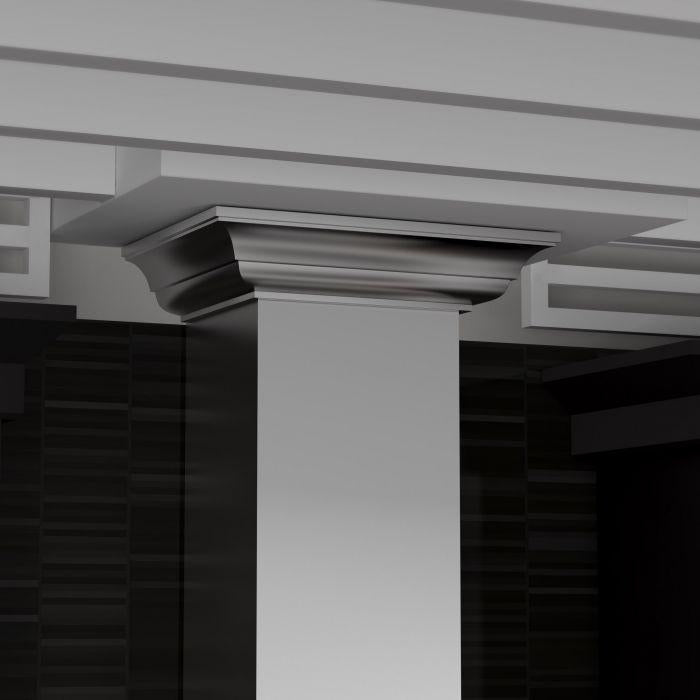 ZLINE 36 in. Wall Mount Range Hood Stainless Steel Convertible Vent Crown Molding 400 CFM (KL3CRN-36)