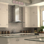 ZLINE 30 Inch Wall Mount Range Hood Convertible Vent Stainless Steel & Glass 400 CFM (KN-30)