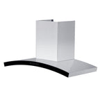 ZLINE 30 in Wall Mount Range Hood Stainless Steel 400 CFM LED Lighting Baffle Filters (KN6-30)