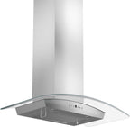 ZLINE 36-Inch Wall Mount Range Hood Stainless Steel Indoor Crown Molding 400 CFM (KZCRN-36)