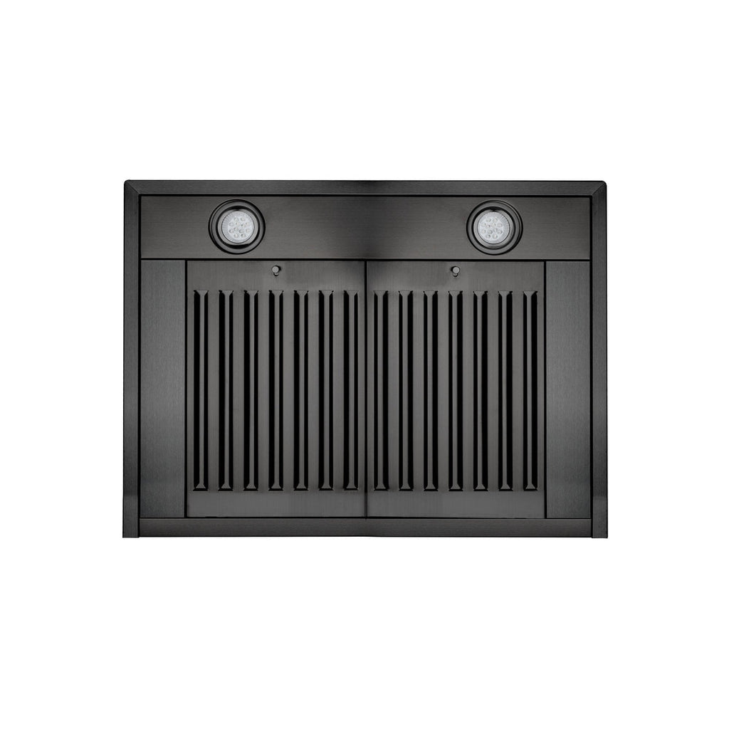 ZLINE 48 in. Wall Mount Range Hood Convertible Black Stainless Steel 400 CFM with Charcoal Filters (BSKBN-CF-48)