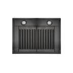 ZLINE 48 in. Wall Mount Range Hood Convertible Black Stainless Steel 400 CFM with Charcoal Filters (BSKBN-CF-48)