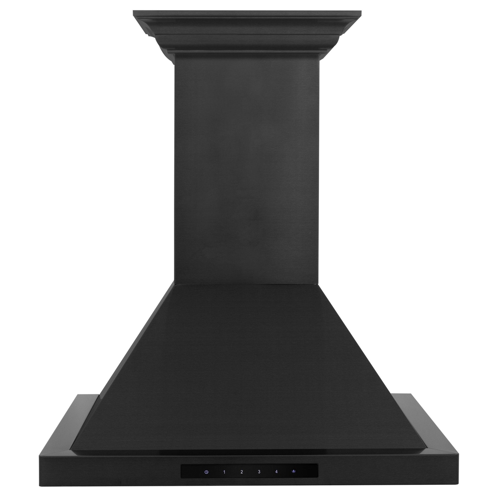 ZLINE 30 in. Wall Mount Range Hood Black Stainless Steel 400 CFM Bluetooth Crown Molding (BSKBNCRN-BT-30)