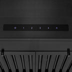 ZLINE 30 in. Wall Mount Range Hood – Convertible Vent, Black Stainless Steel, Crown Molding (BSKENCRN-30)