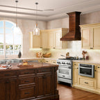 ZLINE 30 in Wall Mount Range Hood Wooden Walnut Finish Designer Kitchen Vent Hood (KBRR-30)