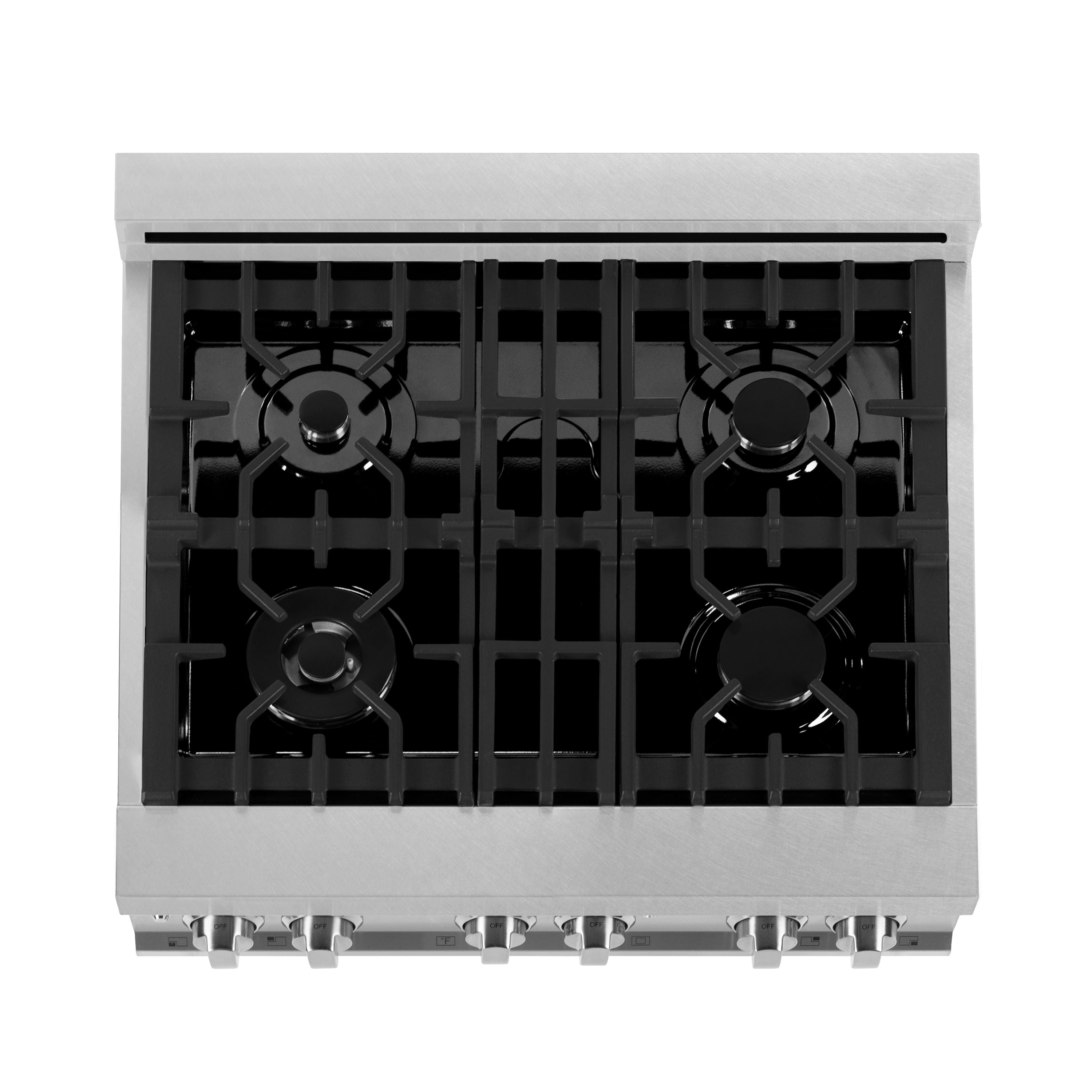 ZLINE Legacy 30-Inch Dual Fuel Range with 4-Burner Gas Cooktop, 4.0 cu. ft. Electric Convection Oven, Satin Stainless Steel (RAS-SN-30)