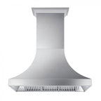ZLINE 48 in Wall Mount Range Hood Satin Stainless Steel Ducted Designer Series 8632S (8632S-48)